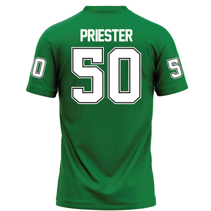 North Texas - NCAA Football : Jahzari Priester - Green Football Jersey-1