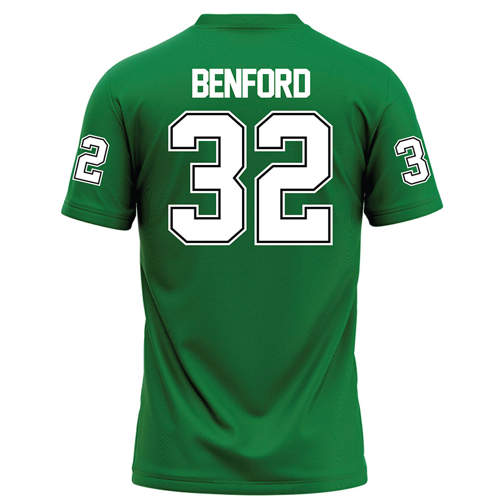 North Texas - NCAA Football : Anthony Benford - Green Football Jersey-1