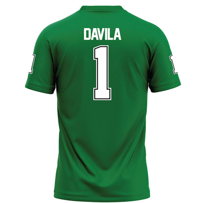 North Texas - NCAA Football : Keshawn Davila - Green Football Jersey-1