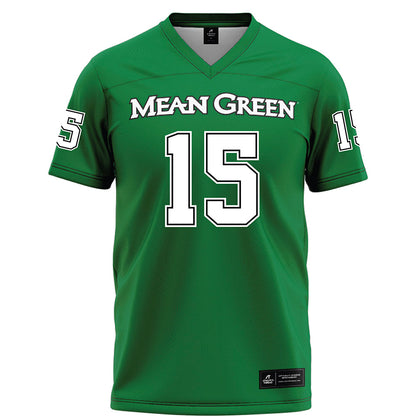 North Texas - NCAA Football : Andy Jean - Green Football Jersey-0