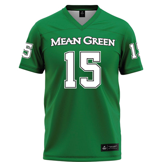 North Texas - NCAA Football : Andy Jean - Green Football Jersey-0