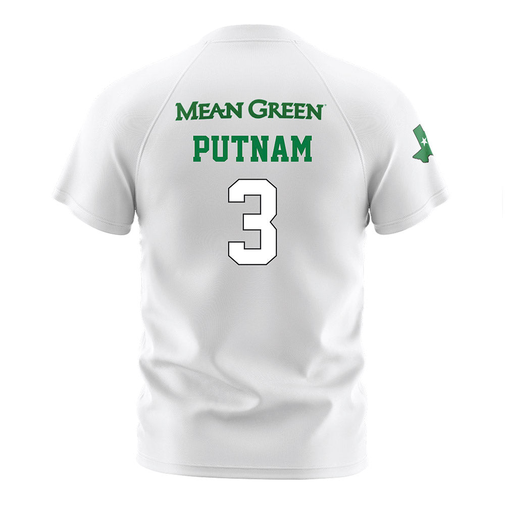 North Texas - NCAA Women's Soccer : Madalynn Putnam - White Stripe Soccer Jersey-1