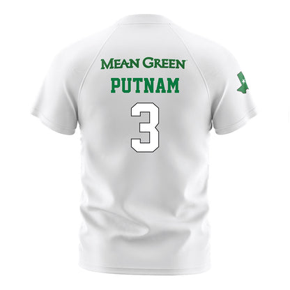 North Texas - NCAA Women's Soccer : Madalynn Putnam - White Stripe Soccer Jersey-1