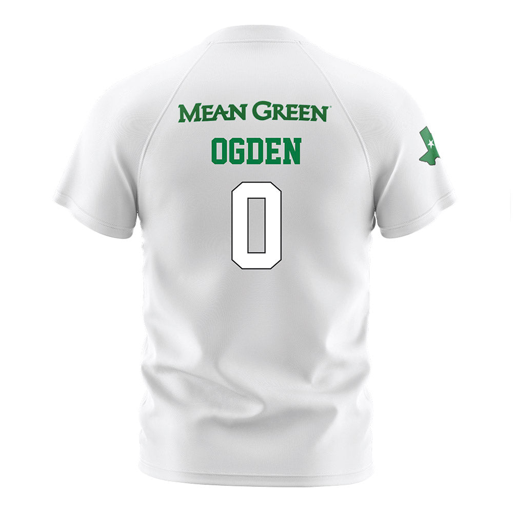 North Texas - NCAA Women's Soccer : Maddie Ogden - White Stripe Soccer Jersey-1
