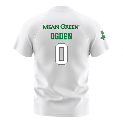 North Texas - NCAA Women's Soccer : Maddie Ogden - White Stripe Soccer Jersey-1