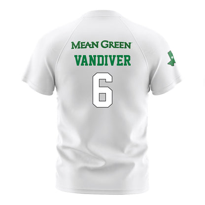 North Texas - NCAA Women's Soccer : Lillian Vandiver - White Stripe Soccer Jersey-1