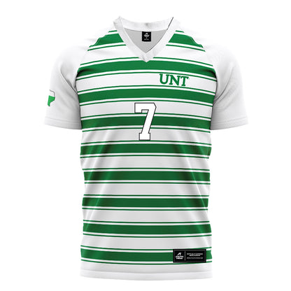 North Texas - NCAA Women's Soccer : Kelby Dansby - White Stripe Soccer Jersey-0