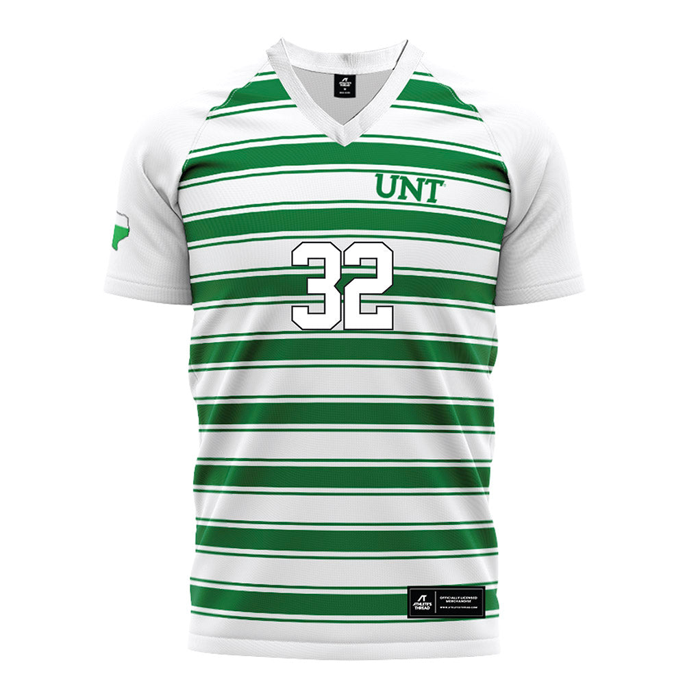 North Texas - NCAA Women's Soccer : Kylie Kissee - White Stripe Soccer Jersey-0