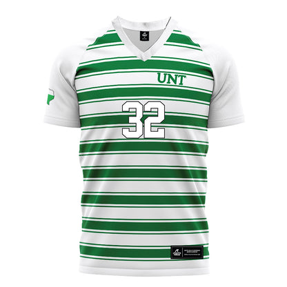 North Texas - NCAA Women's Soccer : Kylie Kissee - White Stripe Soccer Jersey-0