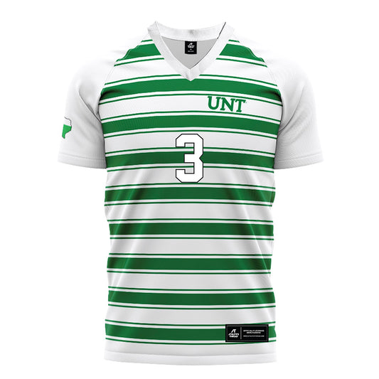 North Texas - NCAA Women's Soccer : Madalynn Putnam - White Stripe Soccer Jersey-0