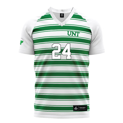 North Texas - NCAA Women's Soccer : Mia Bernard - White Stripe Soccer Jersey-0