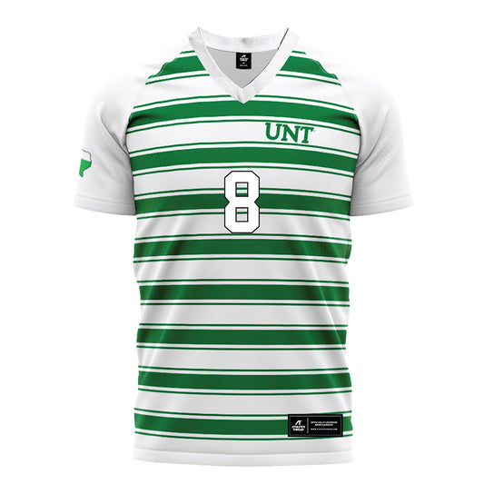 North Texas - NCAA Women's Soccer : Ava Itz - White Stripe Soccer Jersey-0