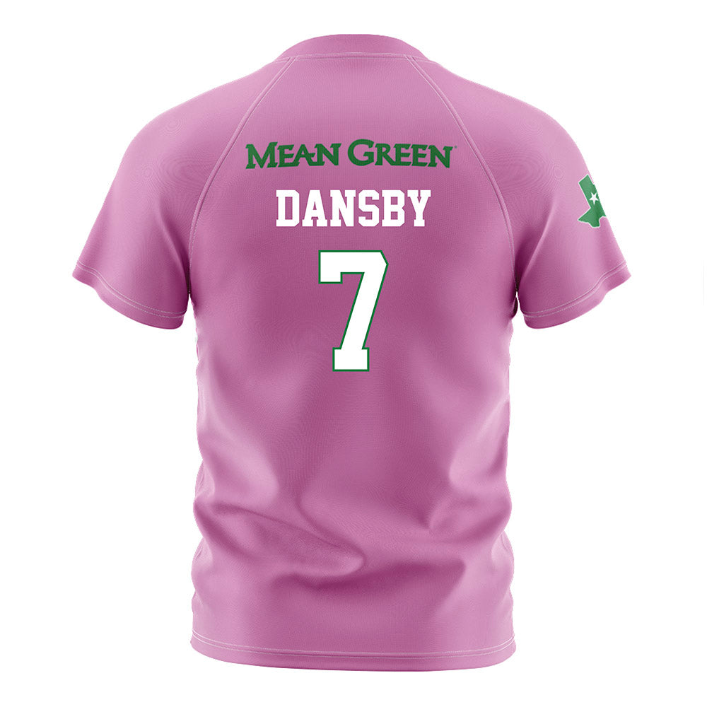 North Texas - NCAA Women's Soccer : Kelby Dansby - Pink Soccer Jersey-1