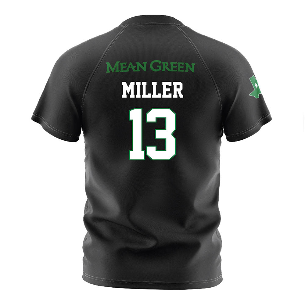 North Texas - NCAA Women's Soccer : Alexis Miller - Black Stripe Soccer Jersey-1