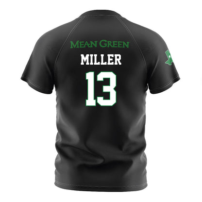 North Texas - NCAA Women's Soccer : Alexis Miller - Black Stripe Soccer Jersey-1