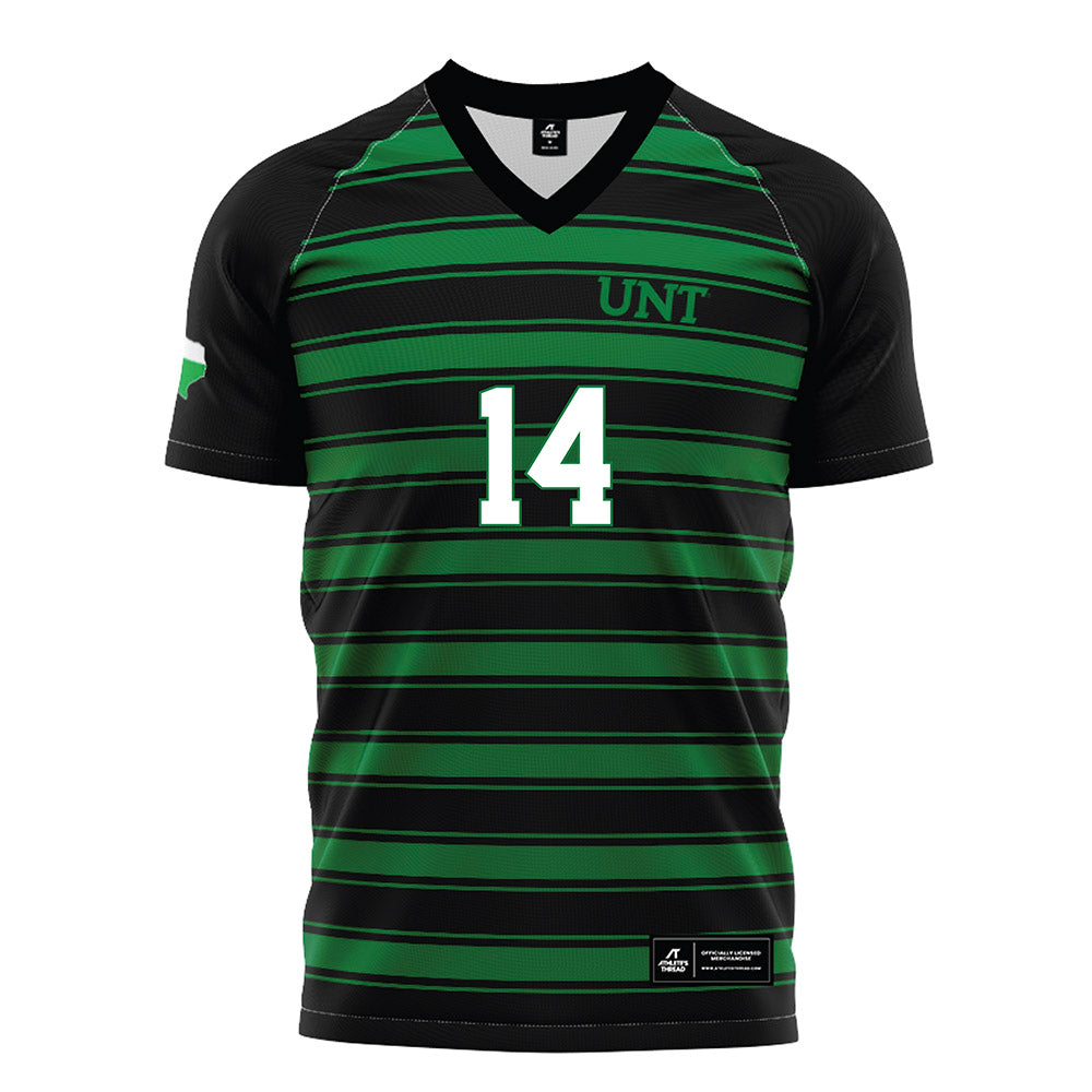 North Texas - NCAA Women's Soccer : SaMya Mitchell - Black Stripe Soccer Jersey-0