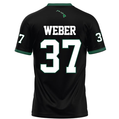 Hawaii - NCAA Football : Riis Weber - Black Football Jersey-1