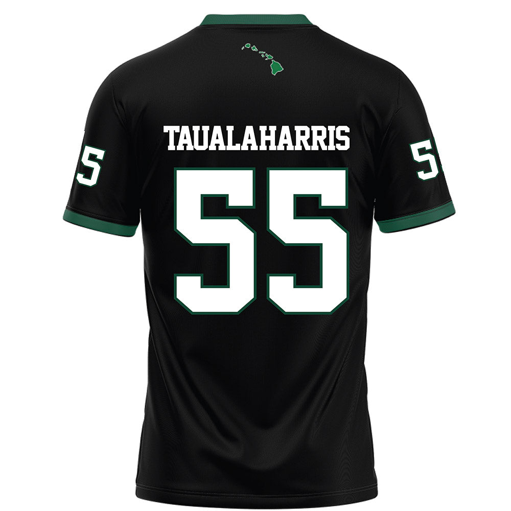 Hawaii - NCAA Football : Jay Tauala-Harris - Black Football Jersey-1