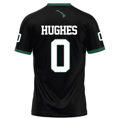 Hawaii - NCAA Football : Jeremiah Hughes - Black Football Jersey-1