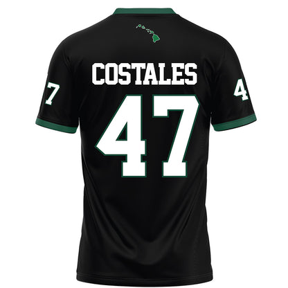 Hawaii - NCAA Football : Kingston Costales - Black Football Jersey-1