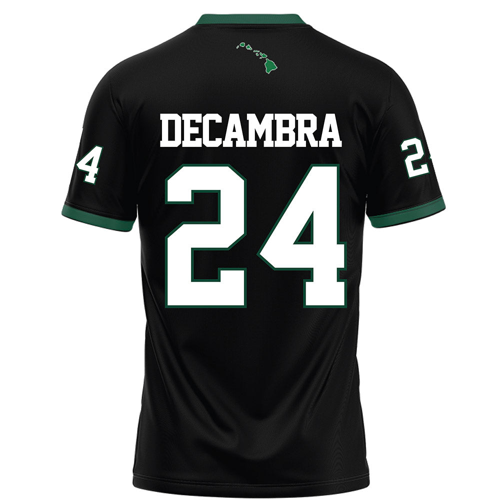 Hawaii - NCAA Football : Kodi DeCambra - Black Football Jersey-1
