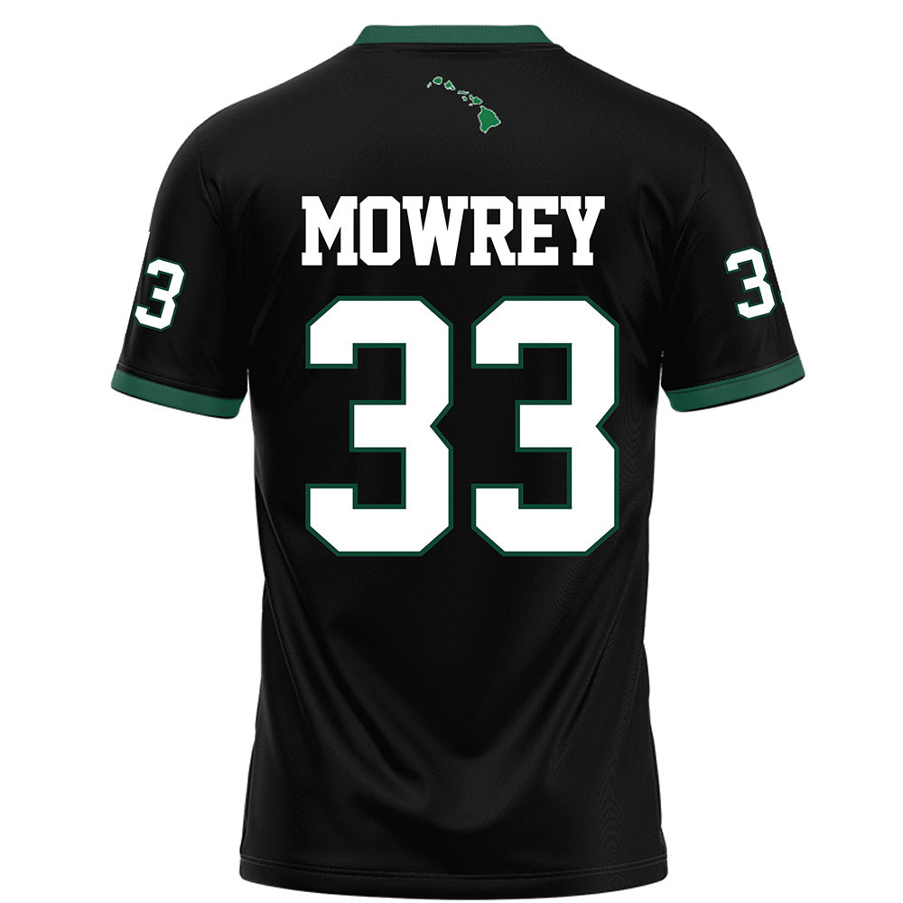 Hawaii - NCAA Football : Jack Mowrey - Black Football Jersey-1
