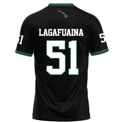 Hawaii - NCAA Football : LesterLaisene Lagafuaina - Black Football Jersey-1