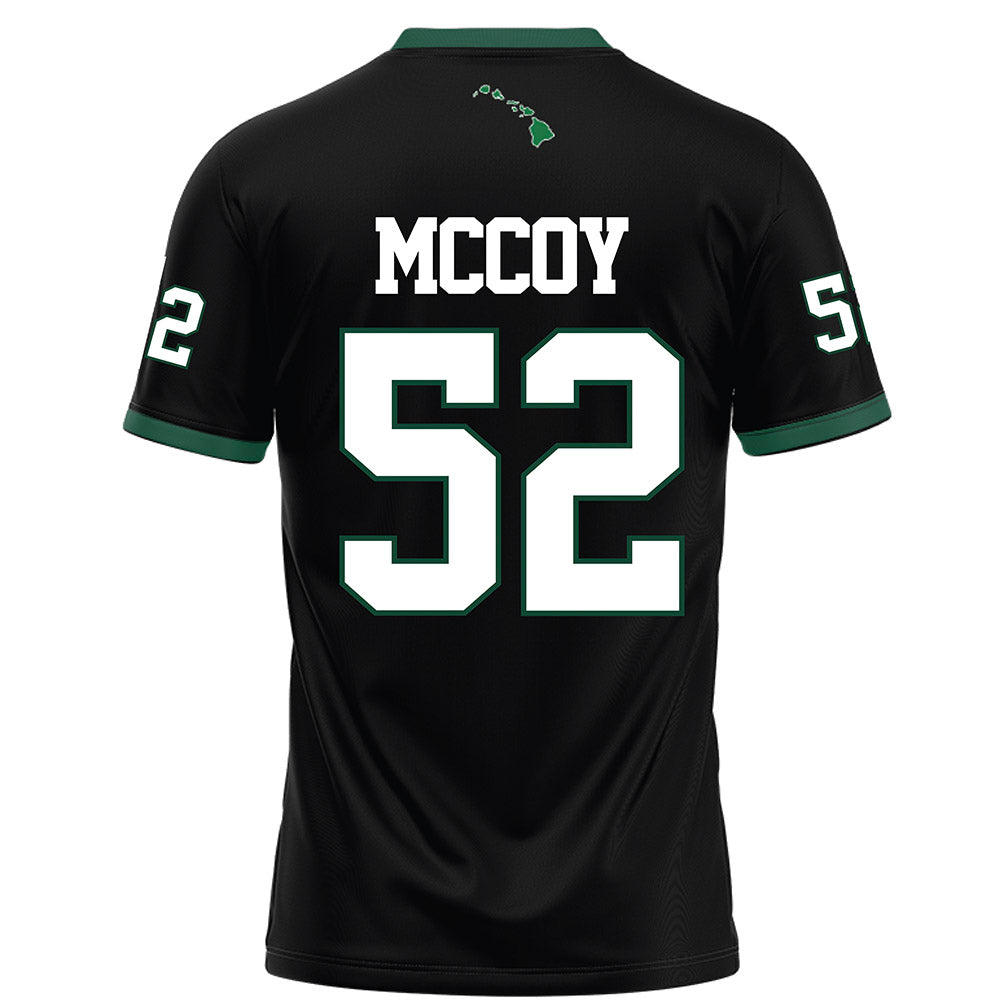 Hawaii - NCAA Football : Luther McCoy - Black Football Jersey-1