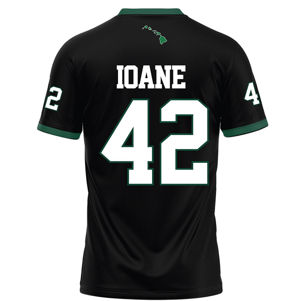 Hawaii - NCAA Football : Matteus Ioane - Black Football Jersey-1