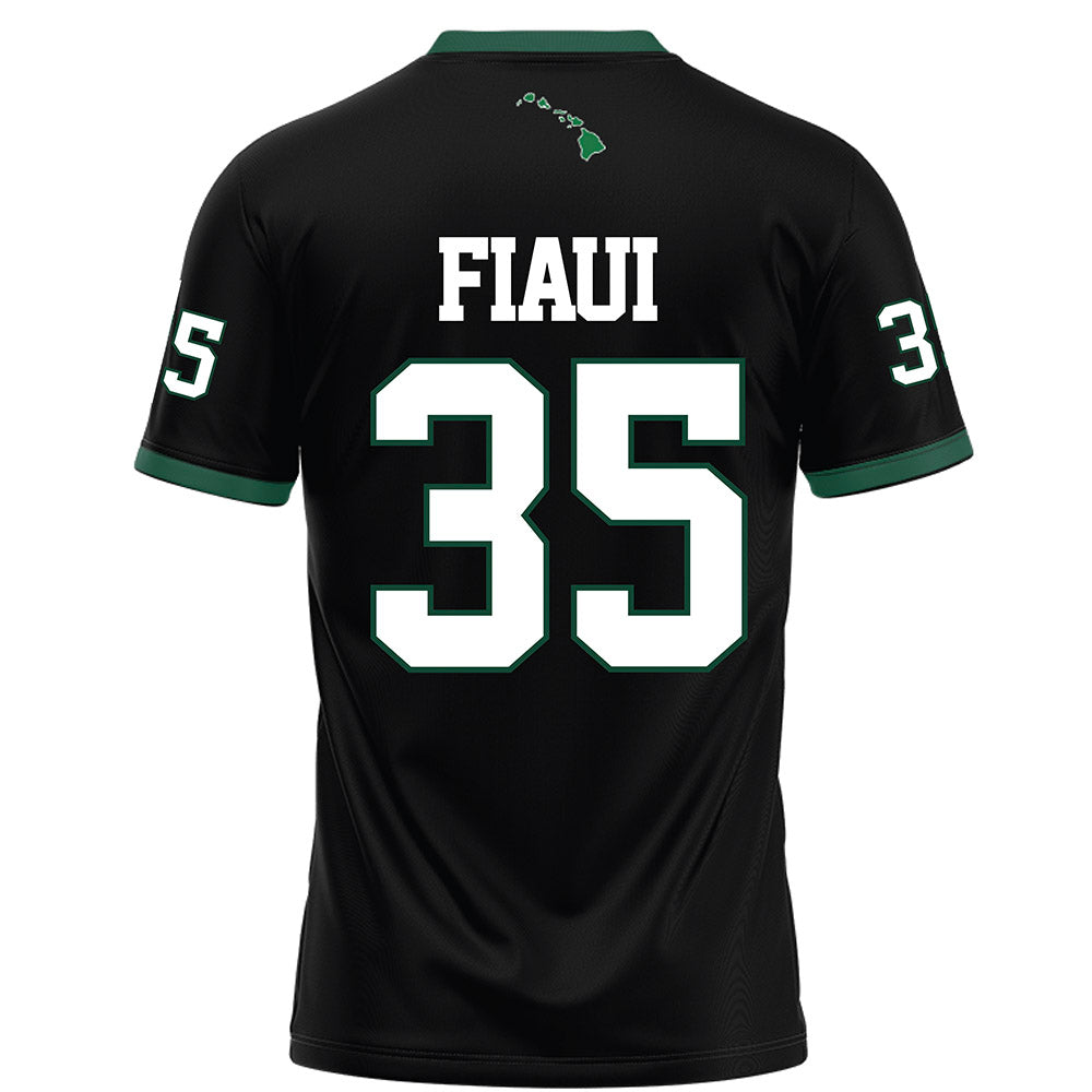Hawaii - NCAA Football : Junior Fiaui - Black Football Jersey-1