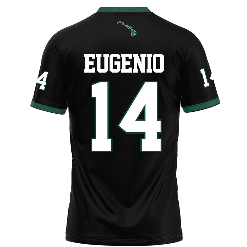 Hawaii - NCAA Football : Maika Eugenio - Black Football Jersey-1