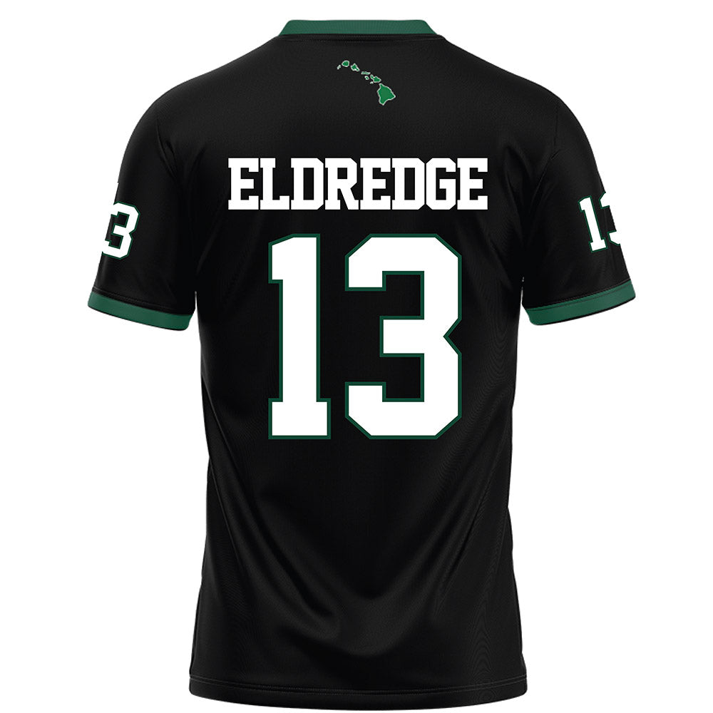 Hawaii - NCAA Football : Koa Eldredge - Black Football Jersey-1