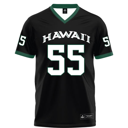 Hawaii - NCAA Football : Jay Tauala-Harris - Black Football Jersey-0