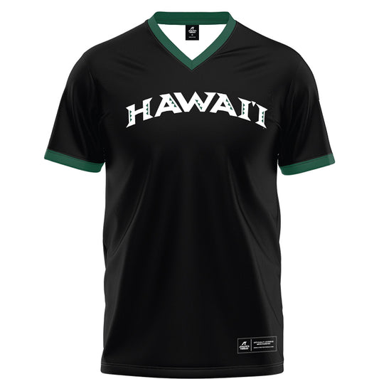 Hawaii - NCAA Football : Hudson Borsari - Black Football Jersey-0