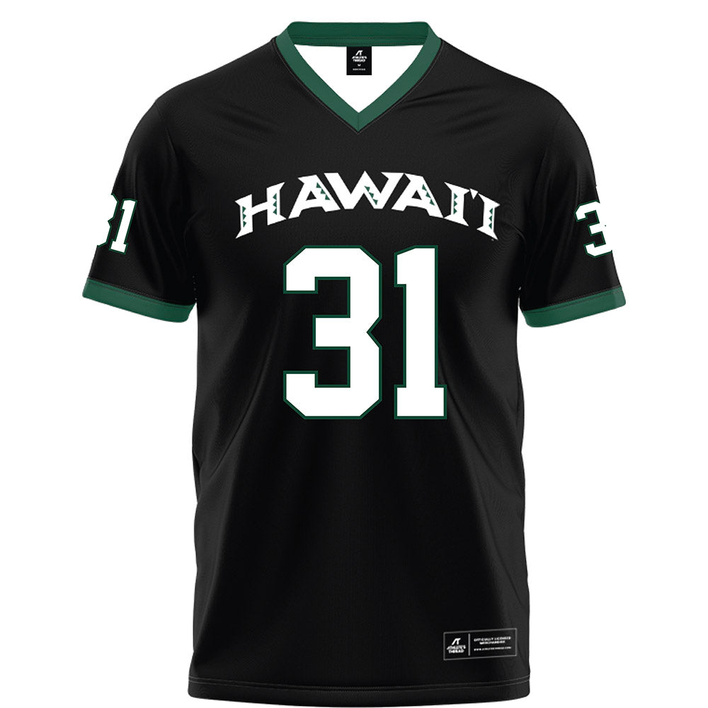 Hawaii - NCAA Football : Tryton Keliikipi - Black Football Jersey-0