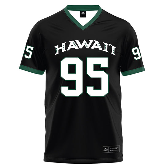 Hawaii - NCAA Football : Geoffrey Speight Jr. - Black Football Jersey-0