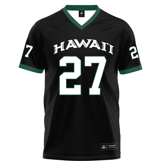 Hawaii - NCAA Football : Makanale'a Meyer - Black Football Jersey-0