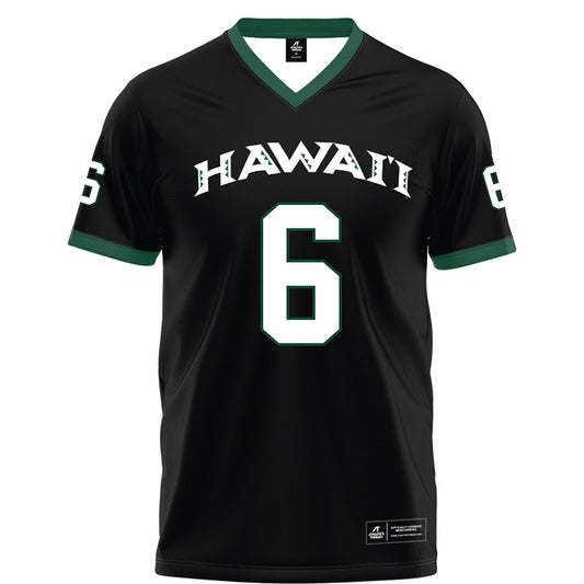 Hawaii - NCAA Football : Kainoa Carvalho - Black Football Jersey-0