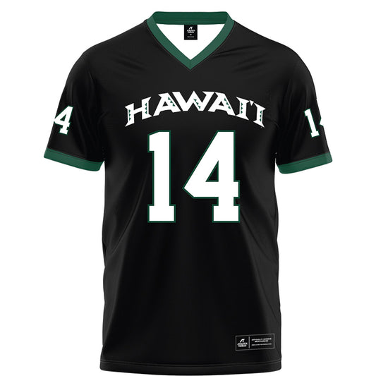 Hawaii - NCAA Football : Isaac Jaramilla-Phe - Black Football Jersey-0