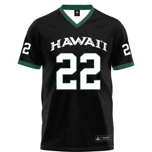 Hawaii - NCAA Football : Titan Lacaden - Black Football Jersey-0