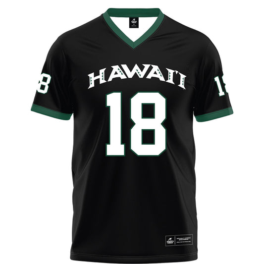 Hawaii - NCAA Football : Zaden Mariteragi - Black Football Jersey-0