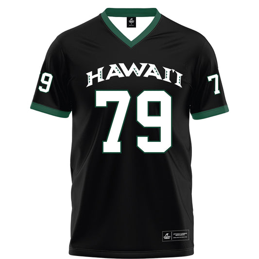 Hawaii - NCAA Football : Lipe Moala - Black Football Jersey-0