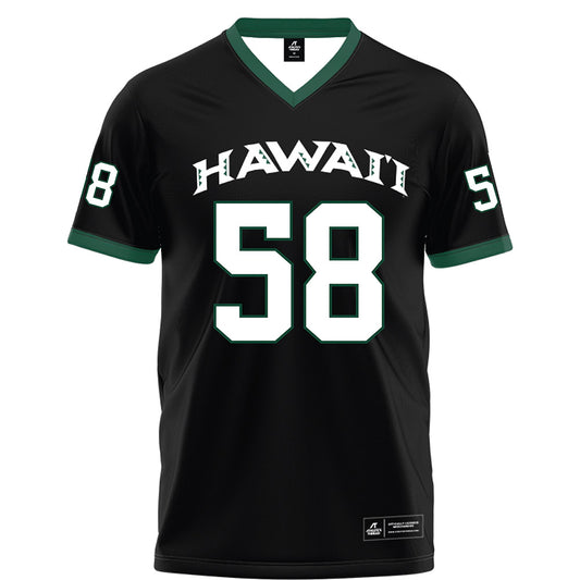 Hawaii - NCAA Football : Denaris Derosa Jr. - Black Football Jersey-0