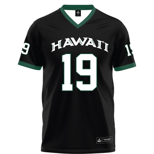 Hawaii - NCAA Football : Breez Moore - Black Football Jersey-0