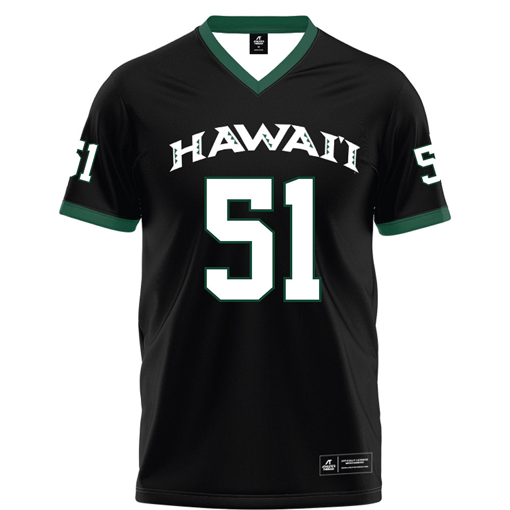 Hawaii - NCAA Football : Eric Mcfall - Black Football Jersey-0