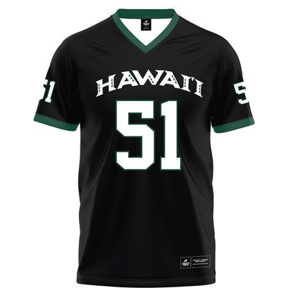 Hawaii - NCAA Football : Eric Mcfall - Black Football Jersey-0
