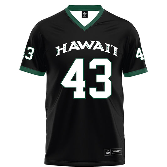 Hawaii - NCAA Football : Gannon Miller - Black Football Jersey-0