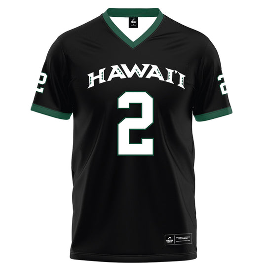 Hawaii - NCAA Football : Audric Harris - Black Football Jersey-0