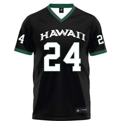 Hawaii - NCAA Football : Kodi DeCambra - Black Football Jersey-0