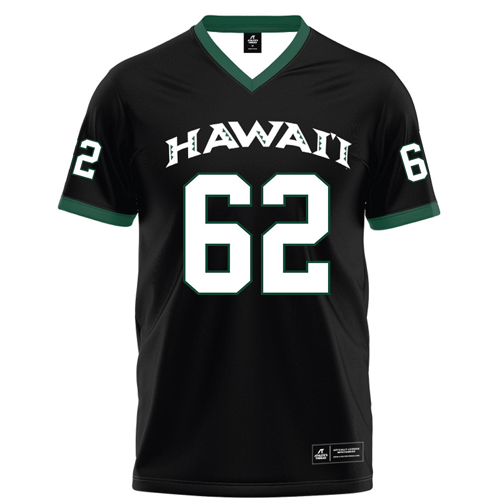 Hawaii - NCAA Football : Lautaimi Manuma - Black Football Jersey-0